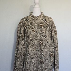 Game Gaurd VTG Camouflage Buck Button Down Long Sleeve Mens XL